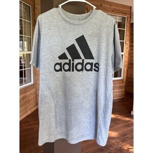 Adidas Golf T-Shirt Men L  Logo Heather Gray Athletic Classic Short Sleeve Soft